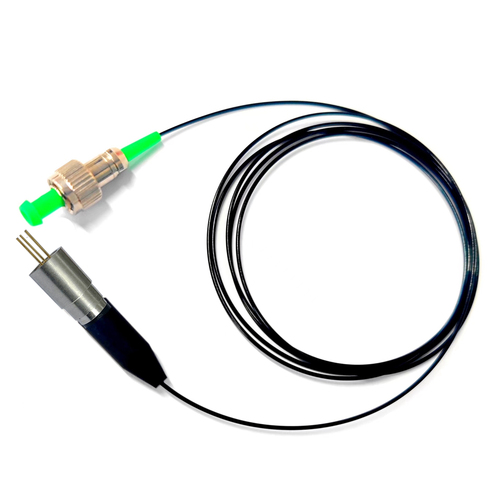 Fiber-coupled laser module with a metal housing, pigtail and fiber connector